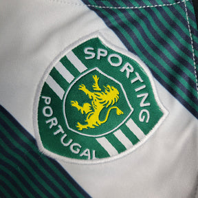 Camisa Sporting Home 2001/03 Retrô - Verde e Branca | Torcedor