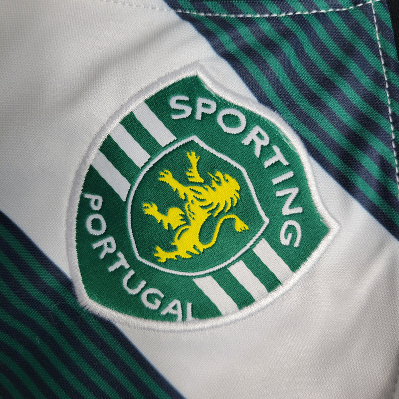 Camisa Sporting Home 2001/03 Retrô - Verde e Branca | Torcedor