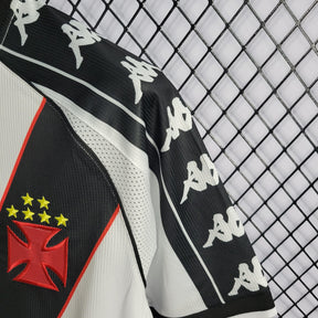 Camisa Vasco Away 2000 Retrô - Branca e Preta | Torcedor - FutNews