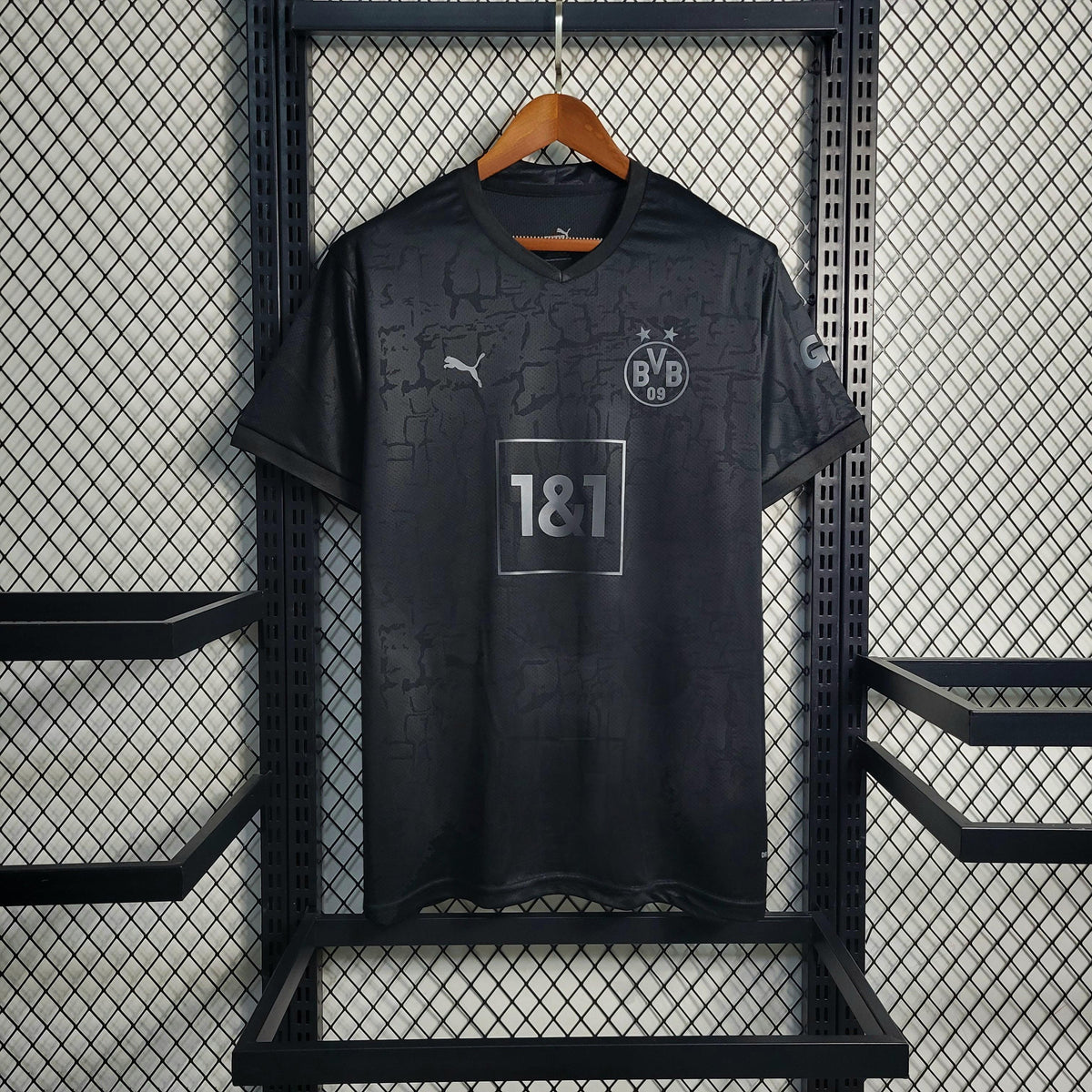Camisa Borussia Dortmund Blackout 2023 - Preta | Torcedor - FutNews
