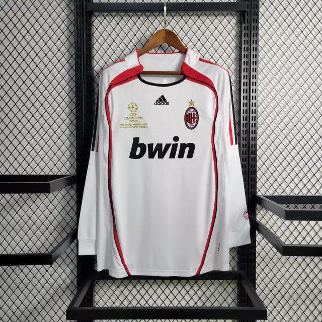 Camisa Milan Away 06/07 Retrô Manga Longa - Branca | Torcedor - FutNews