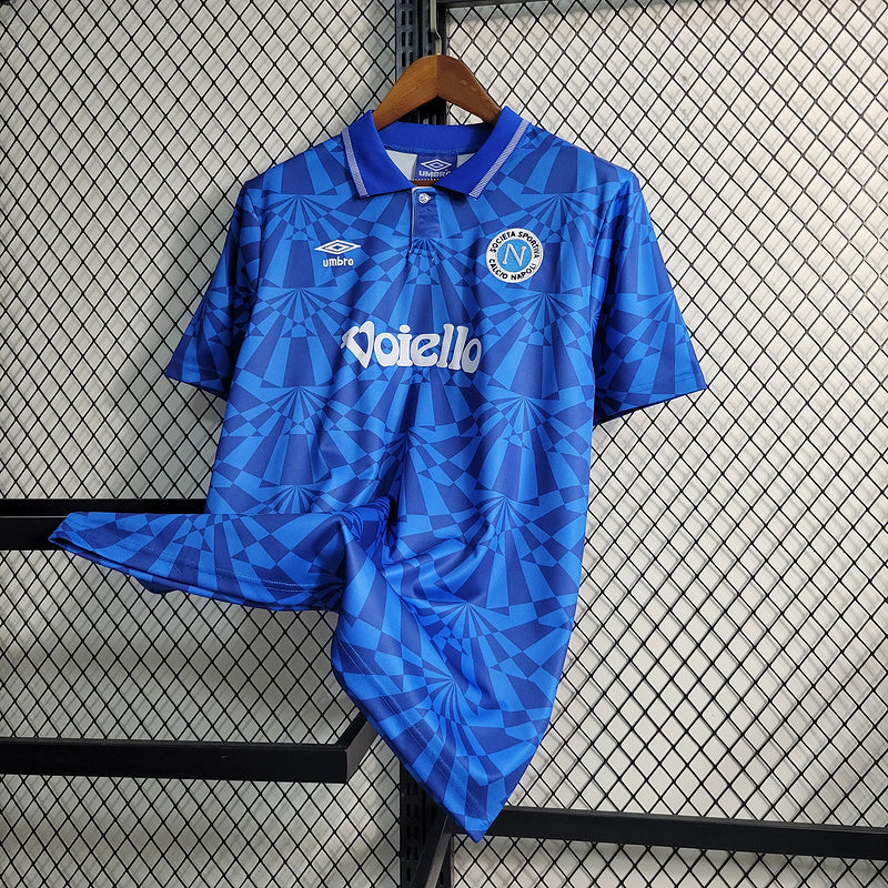 Camisa Napoli Home 1991/92 Retrô - Azul | Torcedor