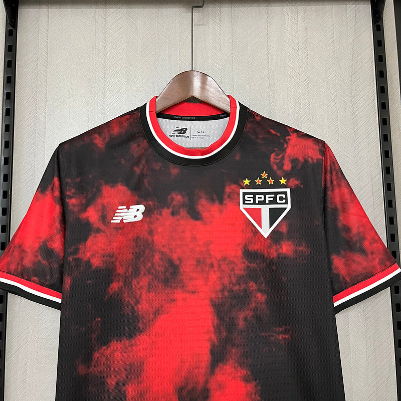 Camisa São Paulo Third 2024/25 - Preta e Vermelha | Torcedor