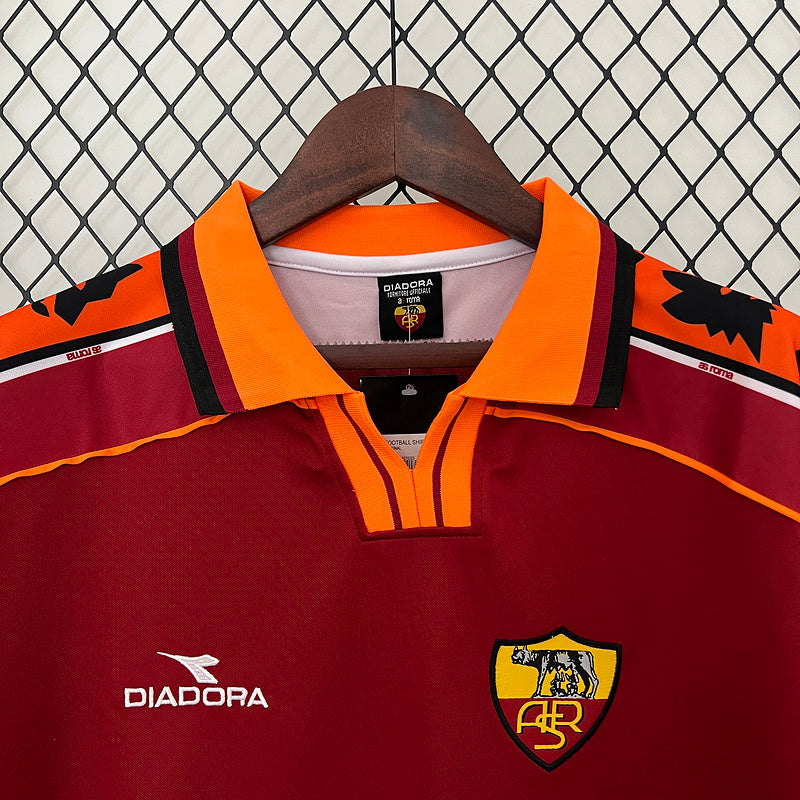Camisa Roma Home 1998/99 Retrô - Vermelha | Torcedor