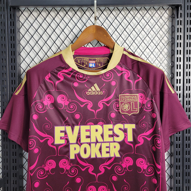 Camisa Lyon Retrô 2010/11 - Rosa e Dourada | Torcedor