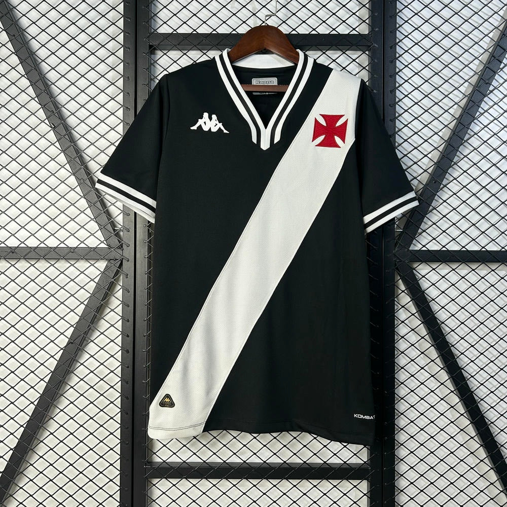 Camisa Vasco Home 25/26 - Preta e Branca | Torcedor