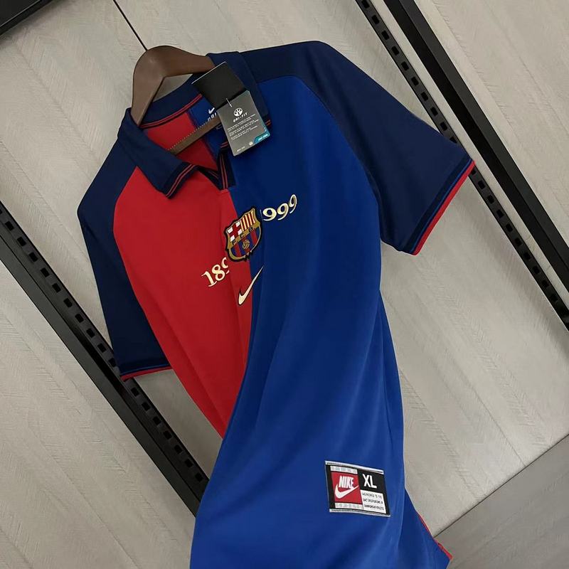 Camisa Barcelona Home 1999 Retrô - Azul e Vermelha | Torcedor