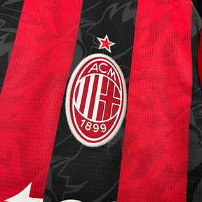 Camisa Milan Home 25/26 - Preta e Vermelha | Torcedor