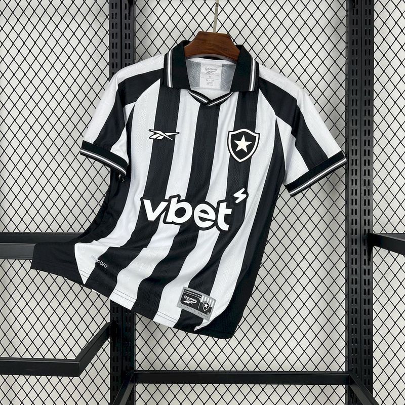 Camisa Botafogo Home 25/26 - Preta e Branca | Torcedor