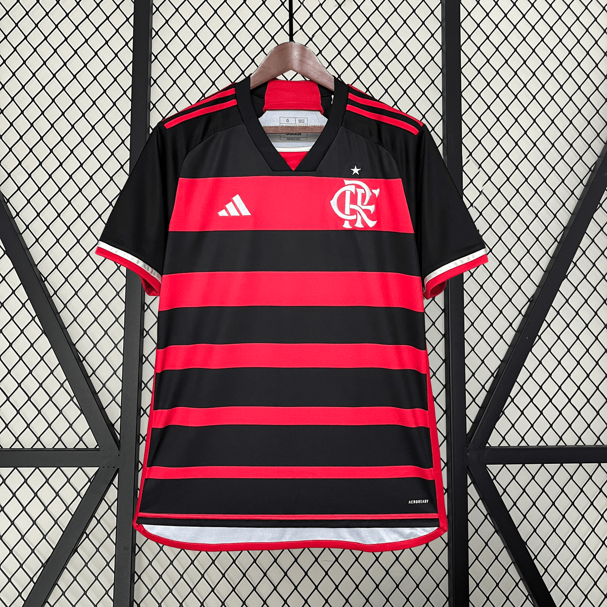Camisa CRF Home 24/25 - Preta e Vermelha | Torcedor - FutNews