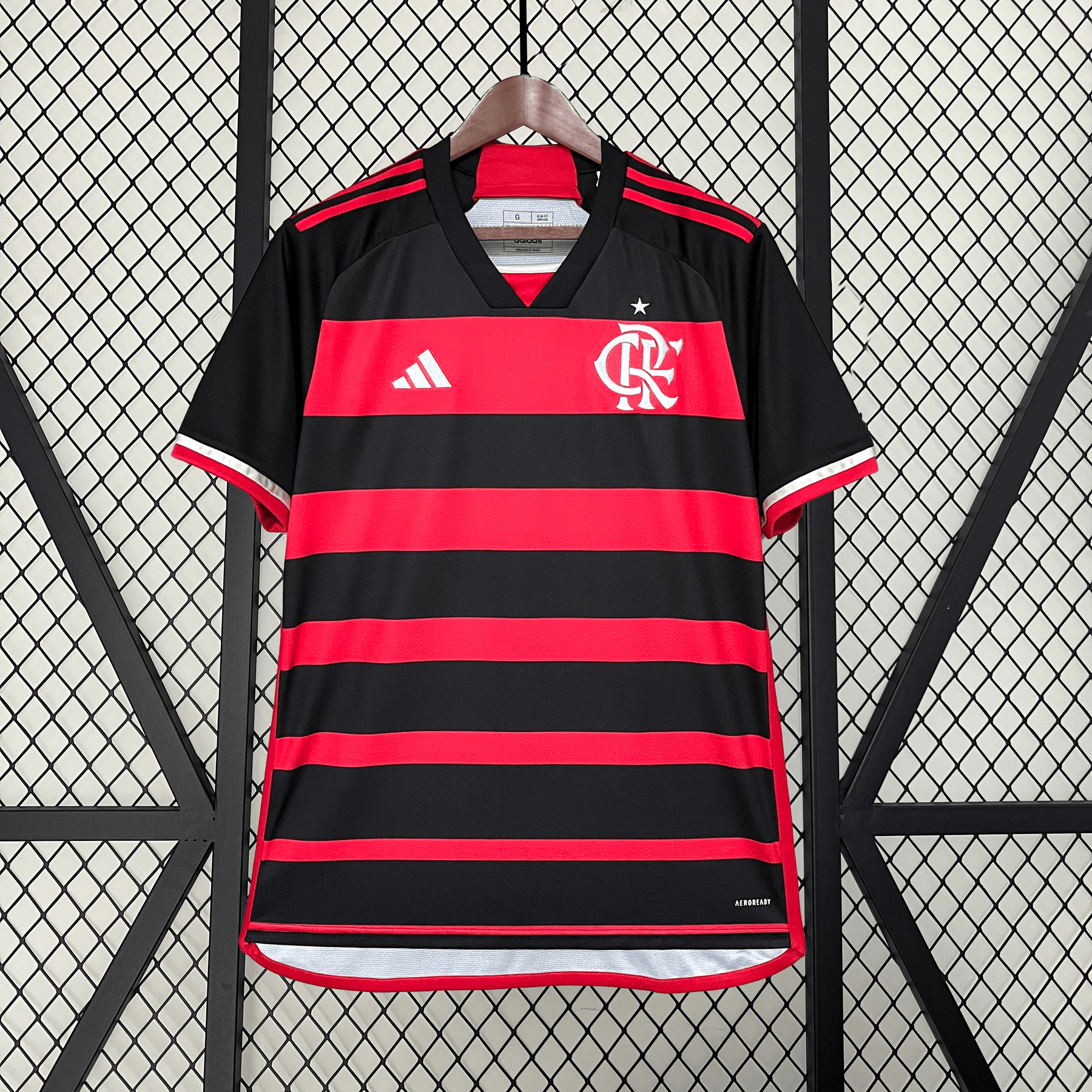Camisa CRF Home 24/25 - Preta e Vermelha | Torcedor - FutNews