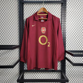 Camisa Arsenal Home Manga Longa 05/06 Retrô - Vinho | Torcedor