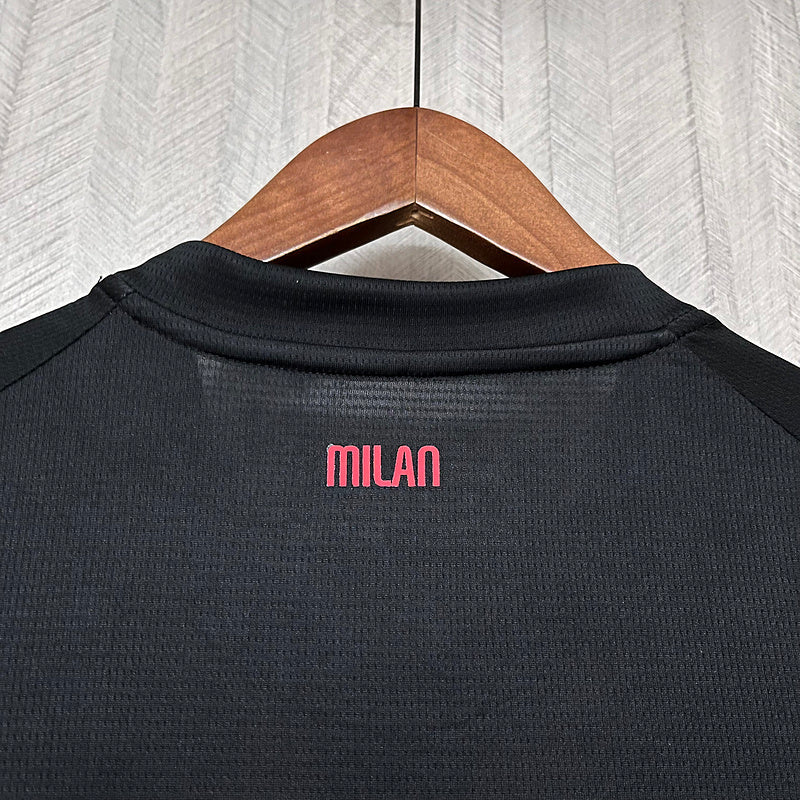 Camisa Milan Home 25/26 - Preta e Vermelha | Torcedor