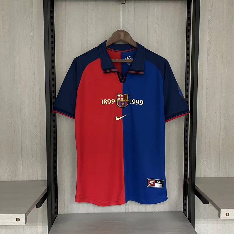 Camisa Barcelona Home 1999 Retrô - Azul e Vermelha | Torcedor