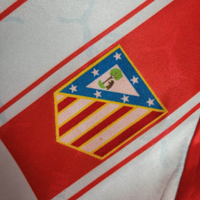 Camisa Atlético de Madrid Home 1995/96 Retrô - Branca e Vermelha | Torcedor