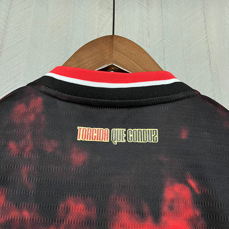 Camisa São Paulo Third 2024/25 - Preta e Vermelha | Torcedor