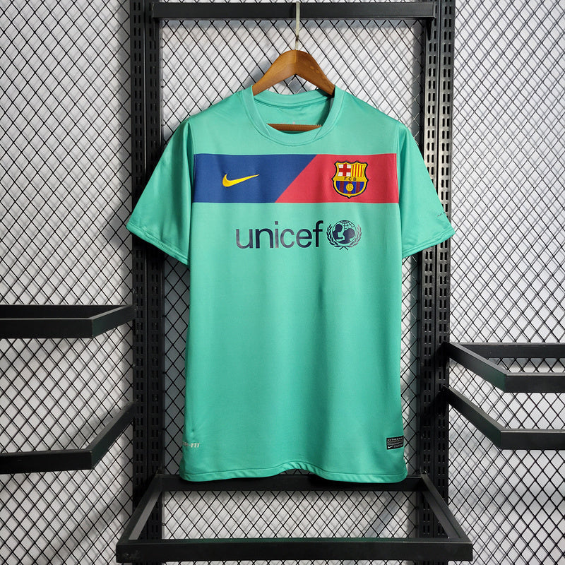 Camisa Barcelona Away 2010/11 Retrô - Azul Ciano | Torcedor