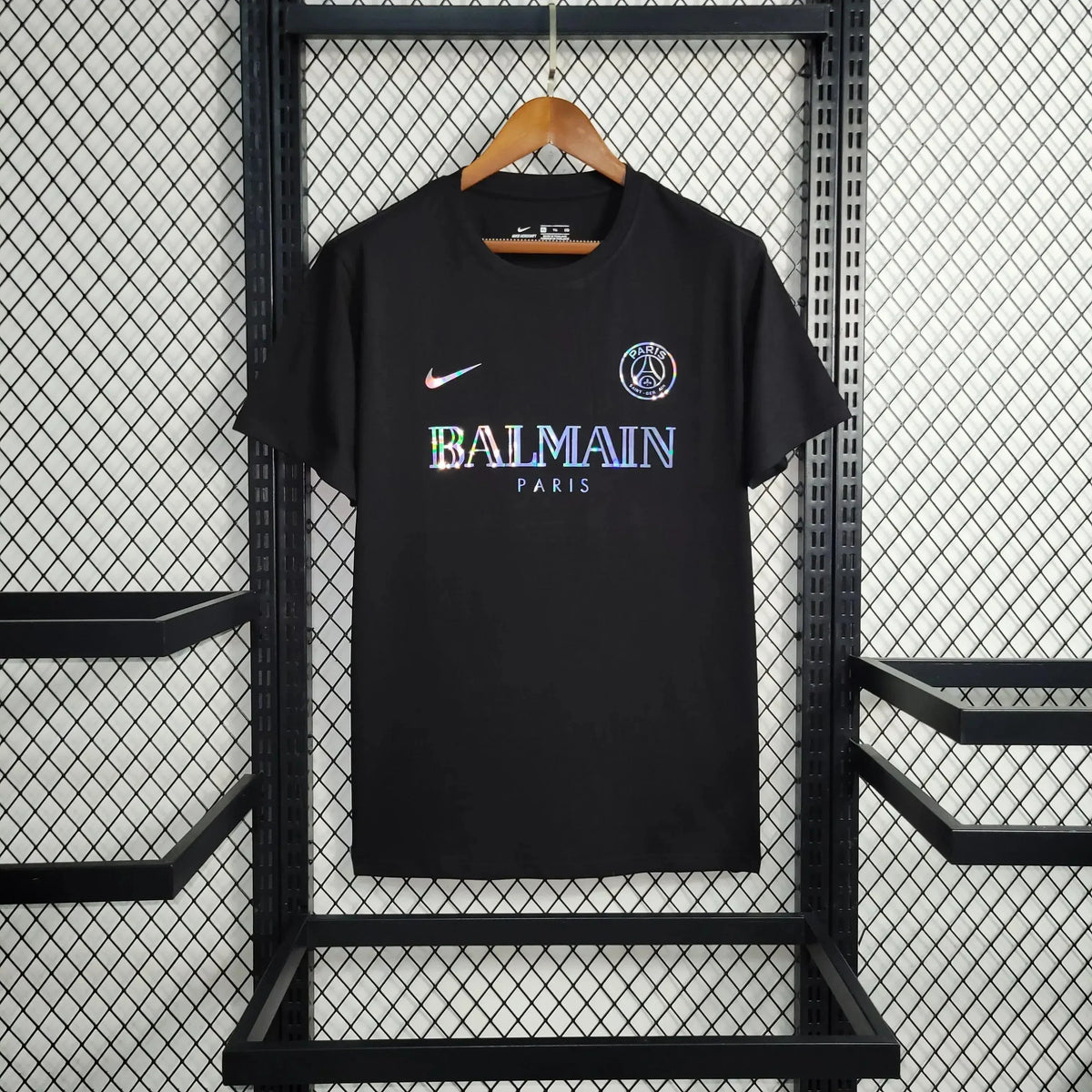 Camisa PSG Balmain - Preta Refletiva | Torcedor - FutNews