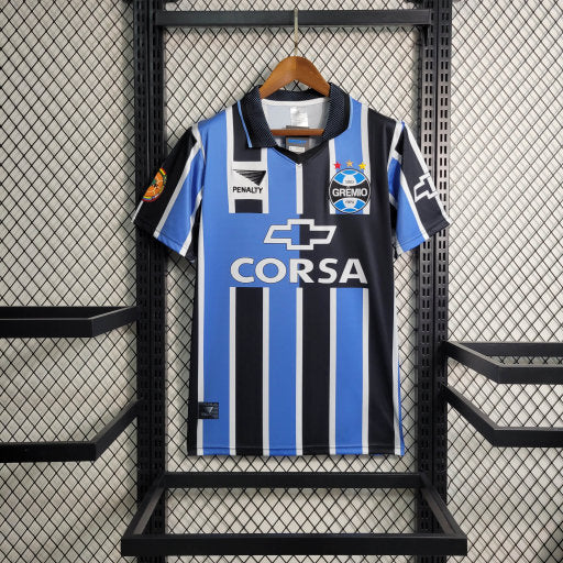 Camisa Grêmio Retrô Home 1998 - Azul e Preta | Torcedor