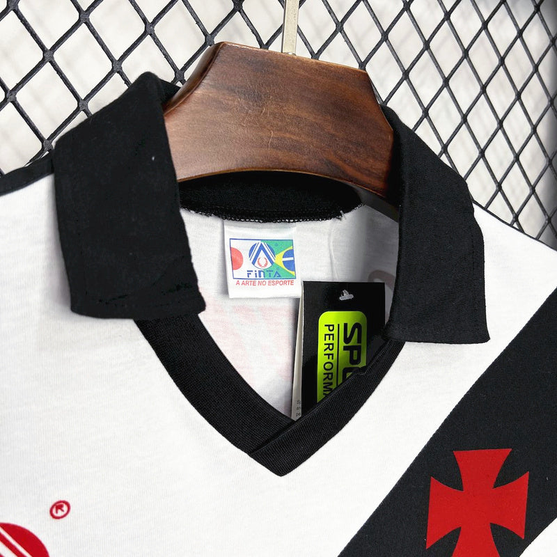 Camisa Vasco Away 1988 Retrô - Branca e Preta | Torcedor