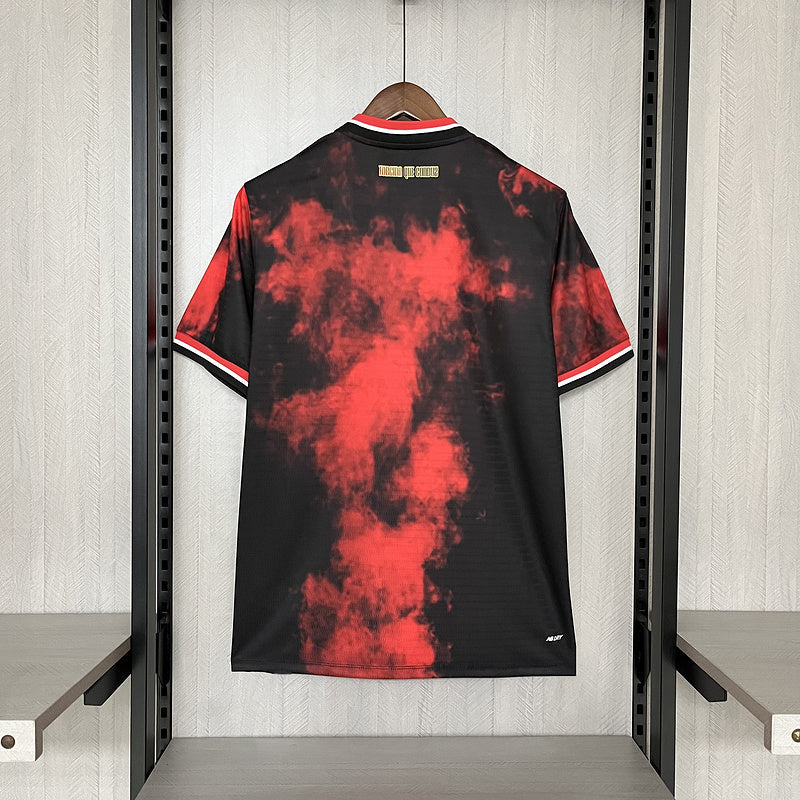 Camisa São Paulo Third 2024/25 - Preta e Vermelha | Torcedor